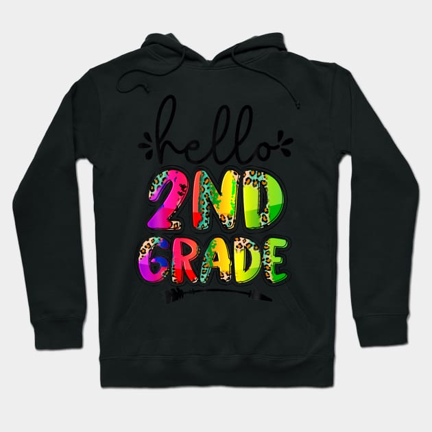 2Nd Grade Ie Dye Teacher Team Second Grade Squad Girls Boys Hoodie by Hot food